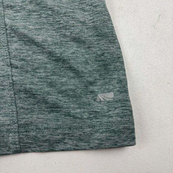 Fabletics Heather Green Short Sleeve Activewear T-Shirt Crew Neck Stretch Sz M/L - Picture 2 of 4